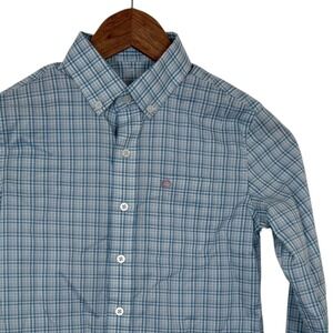 Southern Tide Kids Intercoastal Plaid Button Down Shirt Long Sleeve Size M 8-10
